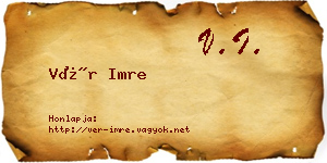 Vér Imre névjegykártya