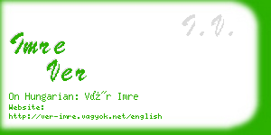 imre ver business card